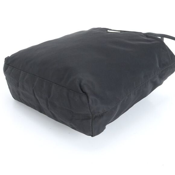 Extreme Prada Tessuto Nylon Triangle Logo Tote Bag Shoulder Black Women's RRM - Picture 5 of 10